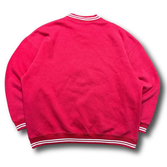 Disney Store 90s Vintage Red Mickey Mouse Ringer Sweatshirt - Picture 2 of 7